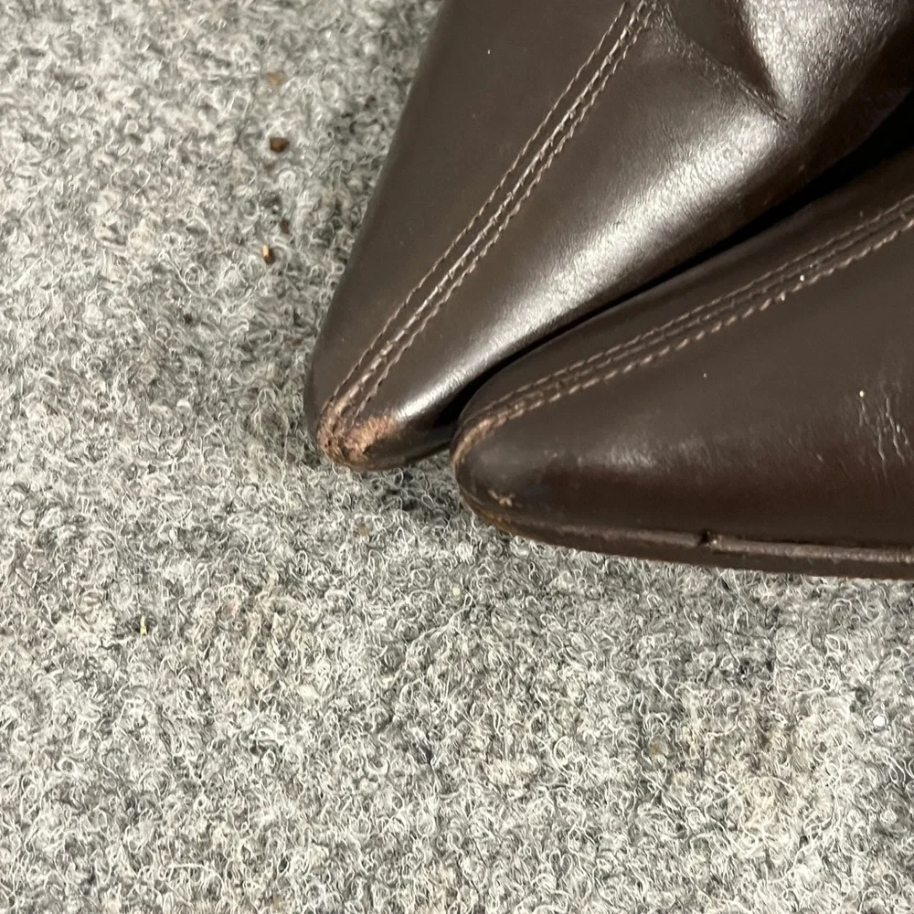 Banana Republic Genuine Leather Made In Italy Kitten Heel Pointy Toe Boots 6 - Picture 3 of 5